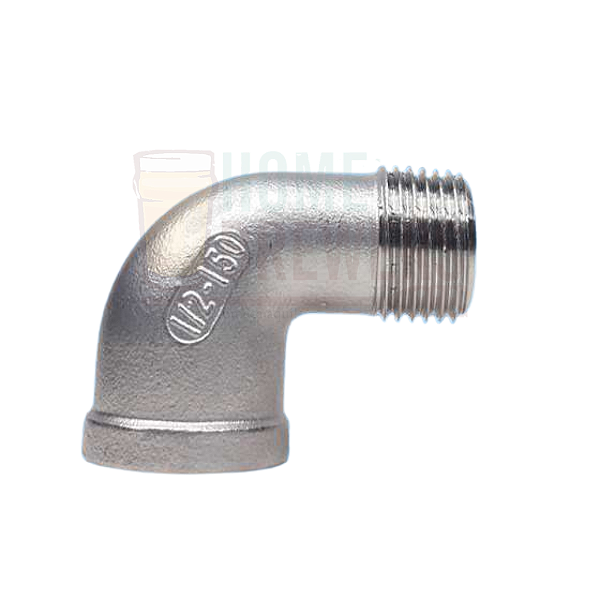 Cotovelo 90 Inox 304 1/2" Macho + Femea -86