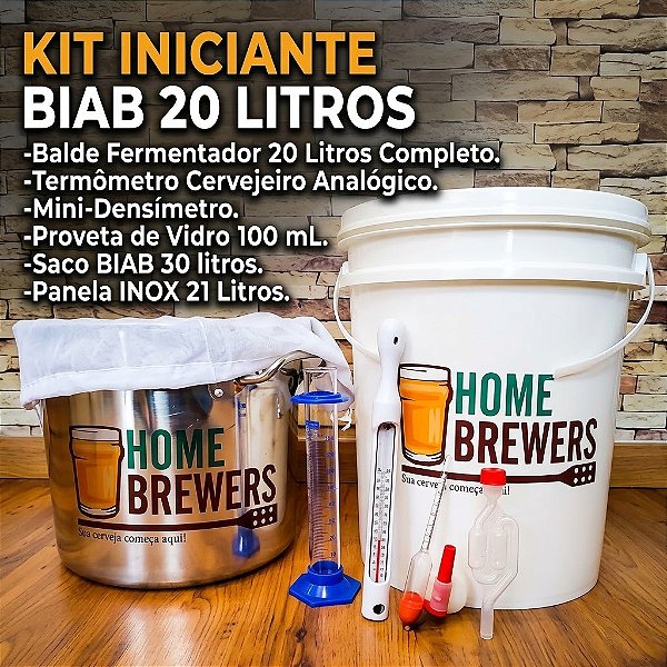 KIT EQUIPAMENTOS INICIANTE 20 LITROS BIAB