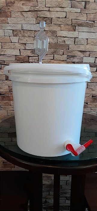 Balde Fermentador 12 litros- Completo c/ Airlock e Torneira - Homebrewers