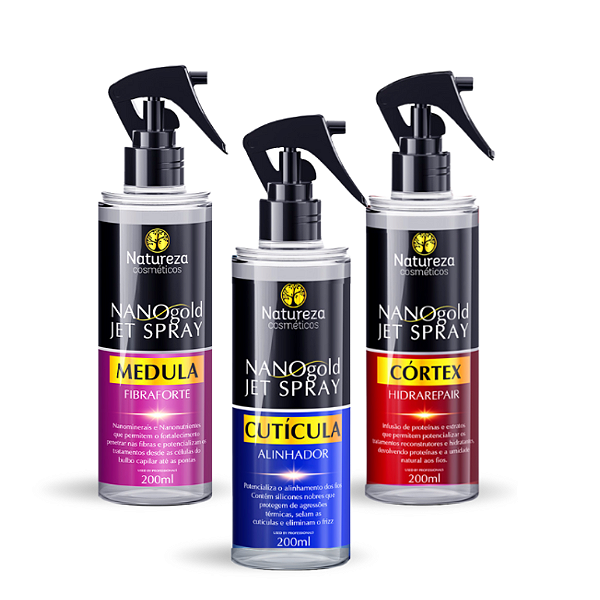 Kit Medula + Córtex + Cutícula 200ml- Natureza Cosméticos