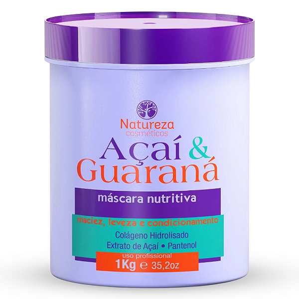 Máscara Açaí e Guaraná 1kg- Natureza Cosméticos