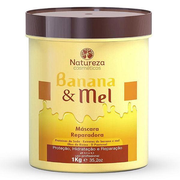 Máscara Banana e Mel 1kg - Natureza Cosméticos