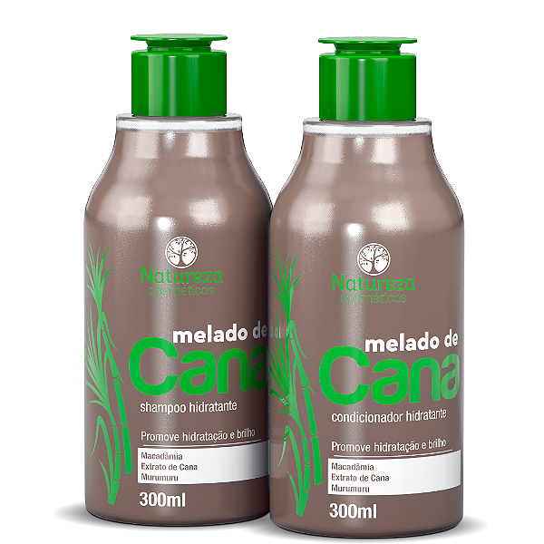 Home Care Melado de Cana -  Shampoo e Condicionador 300ml - Natureza Cosméticos