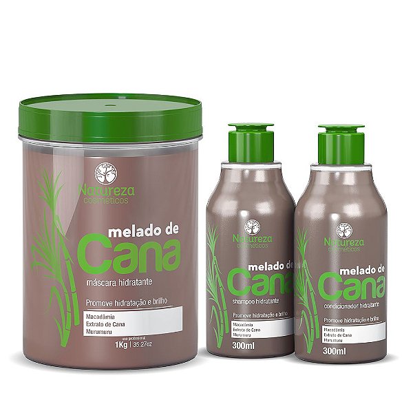 Kit Máscara Melado de cana 1Kg + Home Care Melado de Cana 300ml - Natureza Cosméticos