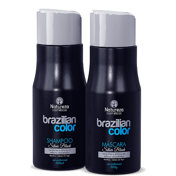 Shampoo e Máscara Matizadora Silver Black - Natureza Cosméticos