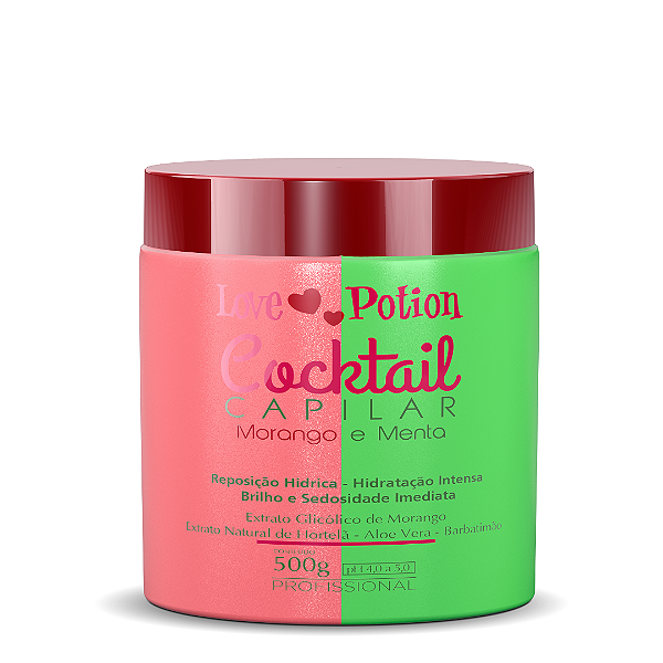 Máscara Cocktail Capilar Morango e Menta Capilar 500g - Love Potion
