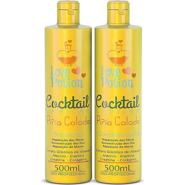 Home Care Piña Colada Cocktail - Shampoo e Condicionador 500ml - Love Potion