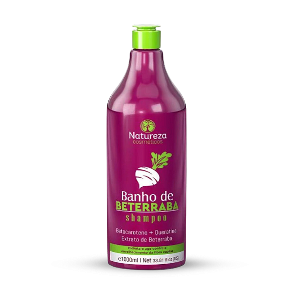 1 Shampoo Litro - Beterraba - Natureza Cosméticos