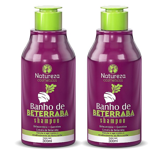 2 Shampoos Home Care - Beterraba - Natureza Cosméticos