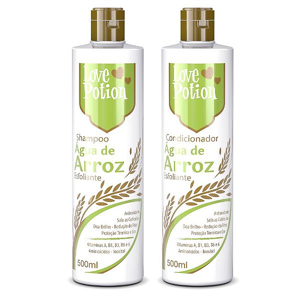 HOME CARE ÁGUA DE ARROZ   SHAMPOO E CONDICIONADOR 500ML - LOVE POTION