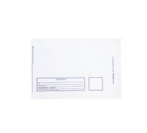Envelope Plástico 19x26 Remetente e Destinatário Branco - Pct com 250 unidades