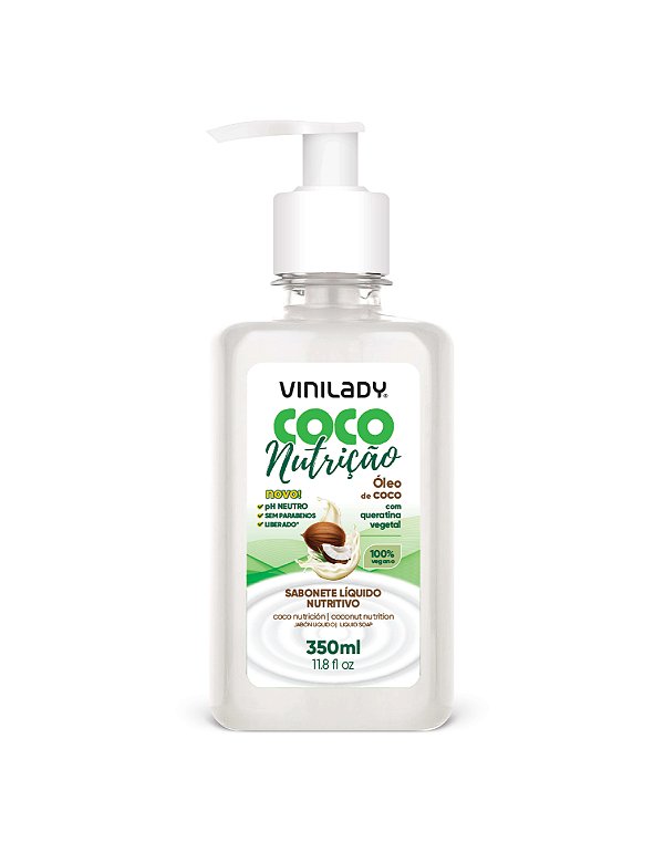 Sabonete Líquido Coco Nutrição - Óleo de Coco com Queratina Vegetal 350ml