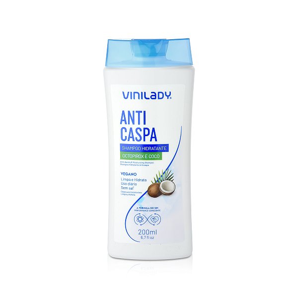 Shampoo Anticaspa Hidratante Coco 200ml