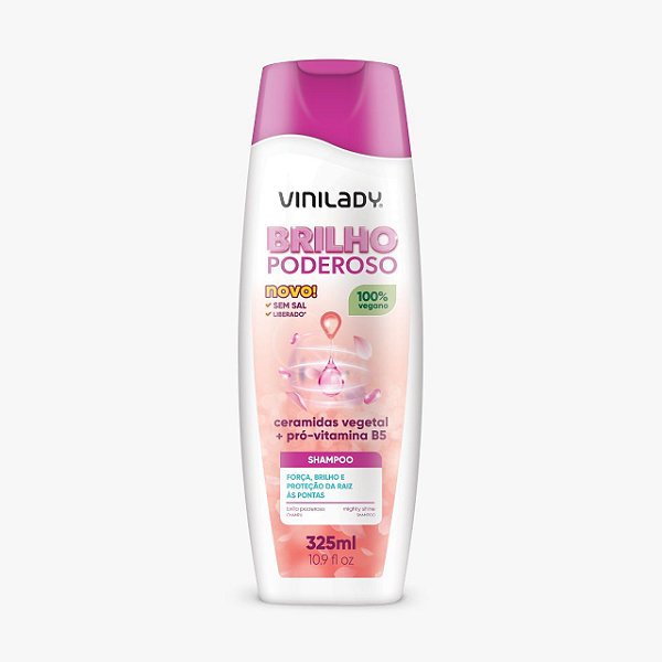 Shampoo Brilho Poderoso com Ceramidas Vegetal e Pró-Vitamina B5 325ml