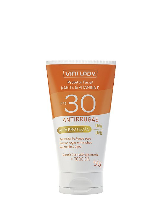 Protetor Solar Facial Antirrugas FPS 30 50g