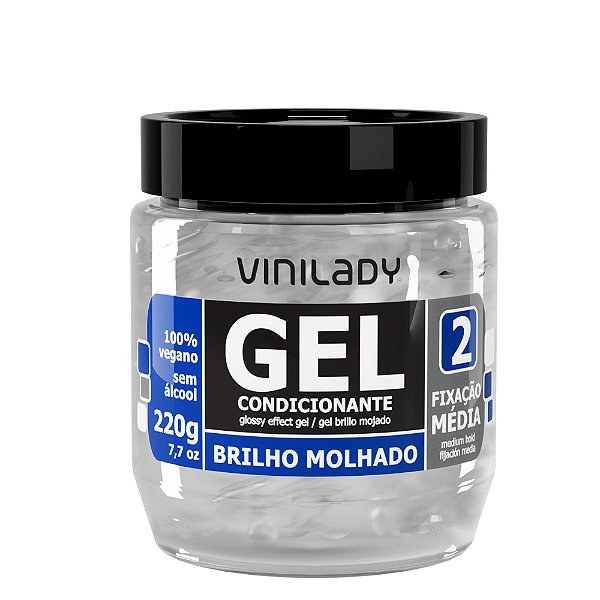 Gel Condicionante Brilho Molhado Fixação Média 220g