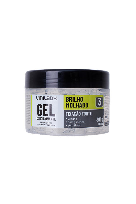 Gel Condicionante Brilho Molhado Fixação Forte nº 3 300g
