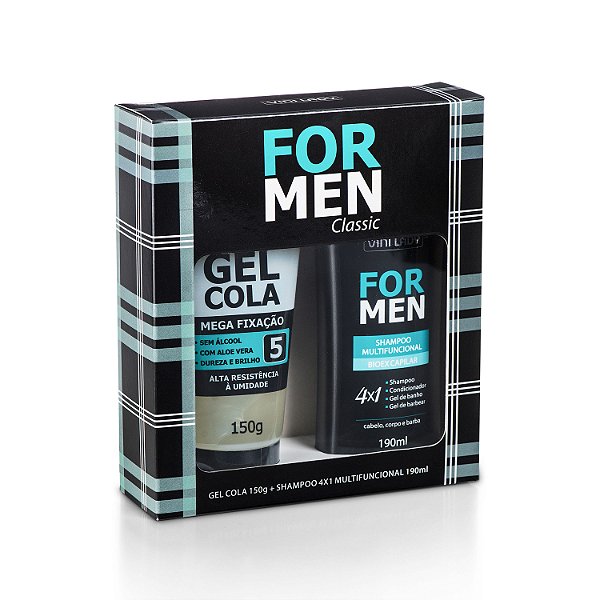 Kit For Men Classic Shampoo Multifuncional + Gel Mega Cola