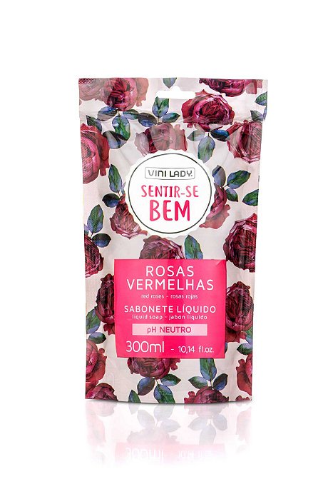 Sachê Sabonete Líquido Rosas Vermelhas 300ml