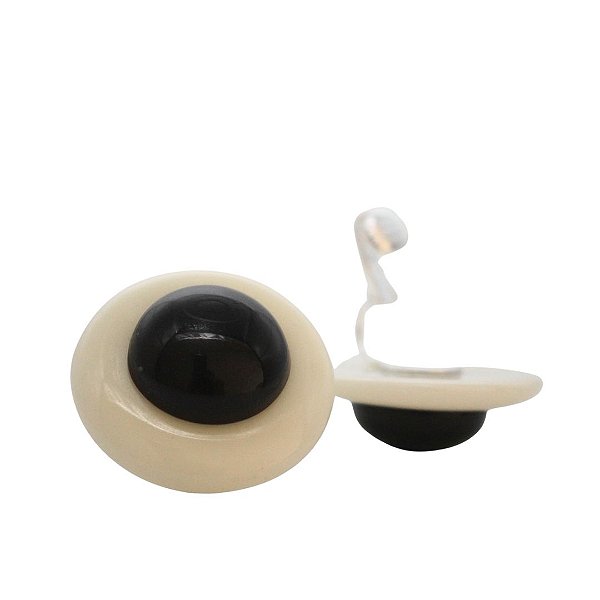 Brinco de Pressão Acrílico Cremoso Duo Chocolate & Creme | Clipe Francês Ajustável Ouro 18K | 3,00 cm | Coleção Mocha 2025