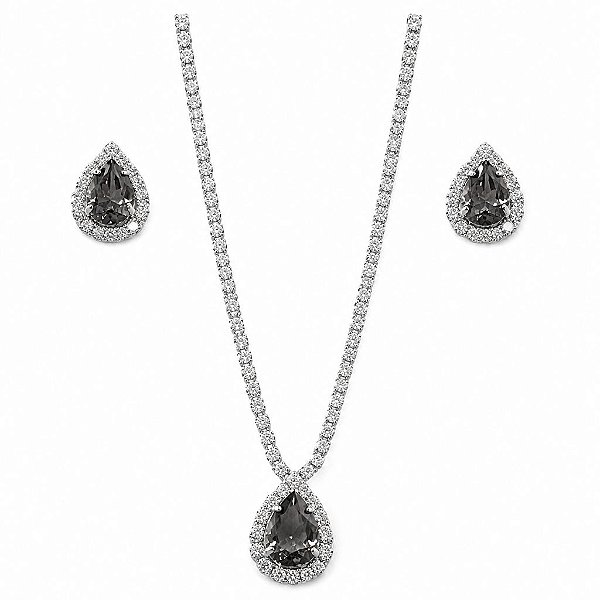 Conjunto BP Luz de Lavanda Colar e Brincos de Pressão