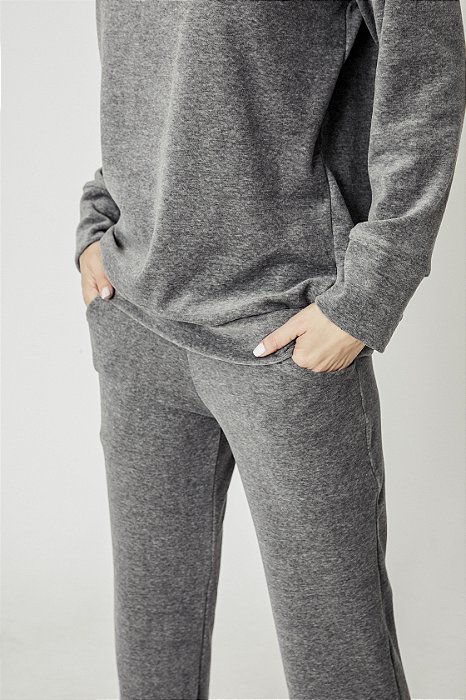 Calça, Plush, Cinza