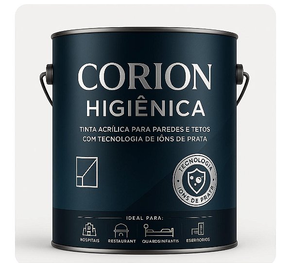 3.6Lts Tinta Acrilica Ions de Prata Corion Higienica. Nano Tecnologia. Diversas Cores
