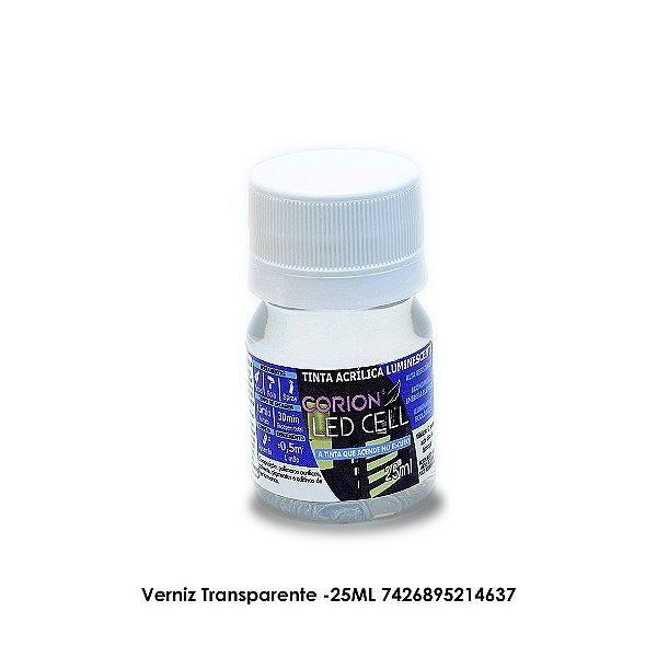 Verniz 25ml Transparente Especial P/Acabamento De Tinta Glow