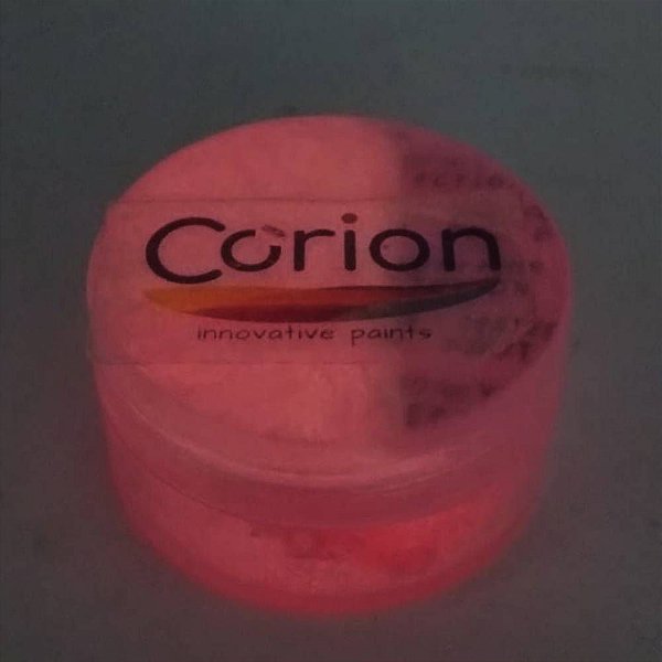 Pó Glow Corion 10gr Cor Rosa Neon - Brilha No Escuro Sem Luz Negra. Fotoluminescente