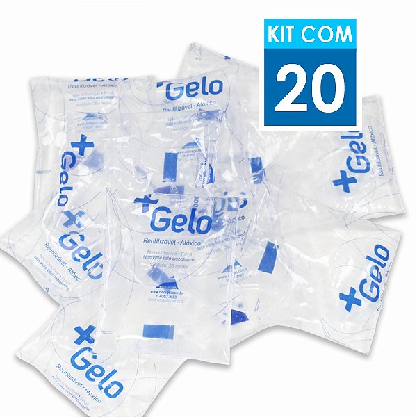 Gelo Gel Artificial Flexível +Gelo 65g | Kit com 20 unidades