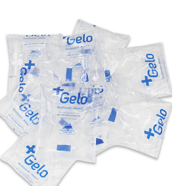Gelo Gel Artificial Flexível +Gelo 65g Kit com 10 unidades  - 7x6cm