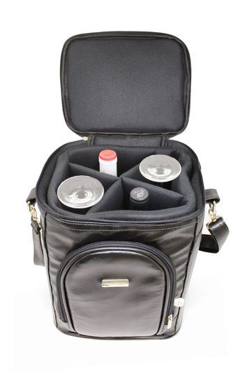 Bolsa Térmica Wine Bag Deluxe para 2 ou 4 Garrafas de Vinho Preto GPT3 -  Polar Store