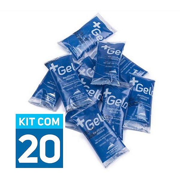 Gelo Gel Artificial Flexível +Gelo 15g | Kit com 20 unidades