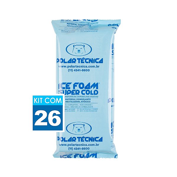 CAIXA FECHADA - PCM Ice Foam: Super Cold® 500g | Kit com 26 unidades