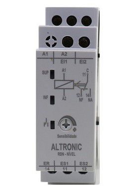 RDN 01 - MM RELÉ CONTROLE DE NÍVEL INFERIOR E SUPERIOR 1 SPDT 220VCA ALTRONIC