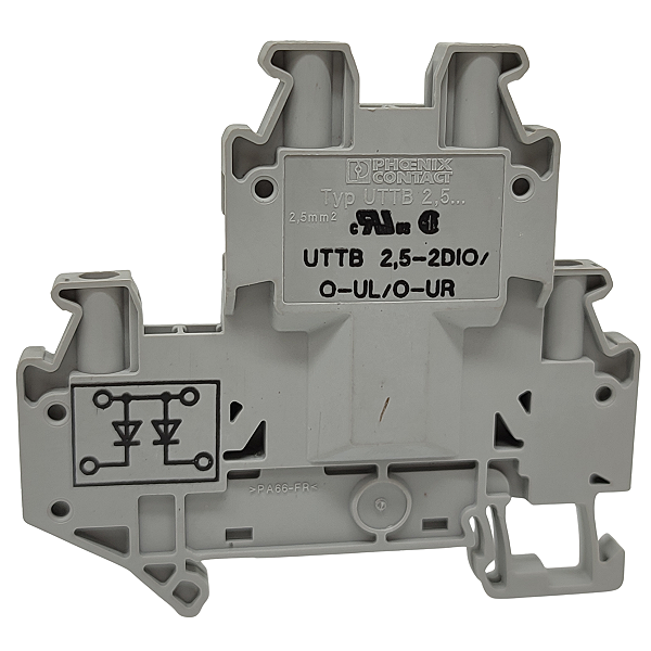 UTTB 2,5-2DIO/O-UL/O-UR BORNE PARA COMPONENTES CONEXÃO PARAFUSO 3046689 PHOENIX CONTACT