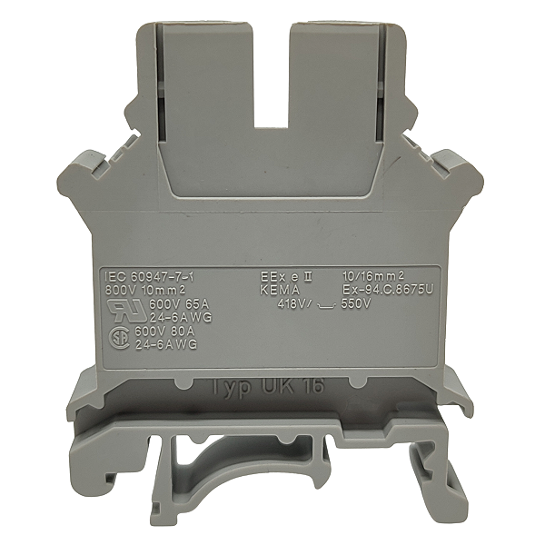 UK 16 BORNE CONECTOR DE PASSAGEM CINZA 3006014 PHOENIX CONTACT