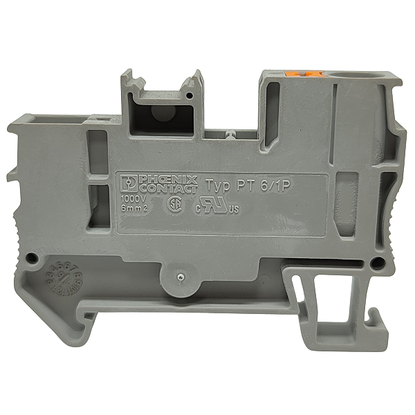 PT 6/1P BORNE CONECTOR DE PASSAGEM CONEXÃO PUSH-IN CINZA 3061758 PHOENIX CONTACT