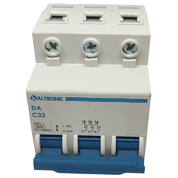 DA3-C3032 MINIDISJUNTOR TRIPOLAR CURVA C 3KA 32A ALTRONIC