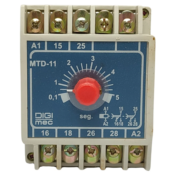 MTD-11 TEMPORIZADOR COM RETARDO NA ENERGIZAÇÃO 5SEG 125VCC DIGIMEC