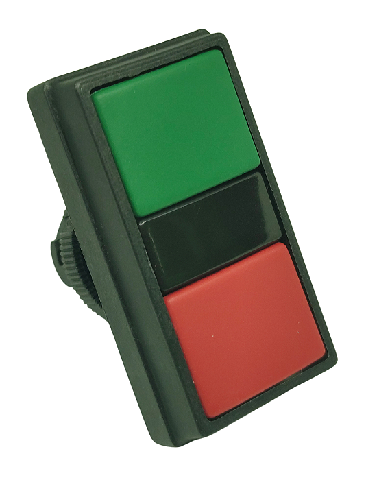 DP2/01 BOTÃO 022 DUPLO FACEADO VERDE/VERMELHO PRETO 13033901 SCHMERSAL