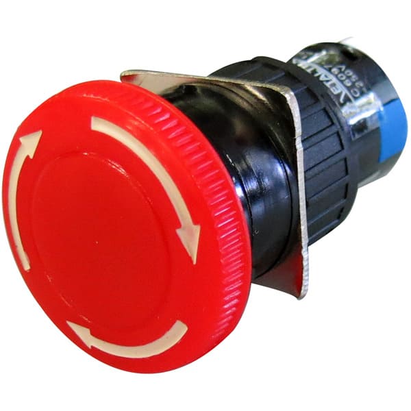 P16-ER-R1 Botao Emergencia 16mm c/ Trava Vermelho 1Rev P16-ER-R1 Botao Emergencia 16mm c/ Trava Vermelho 1Rev