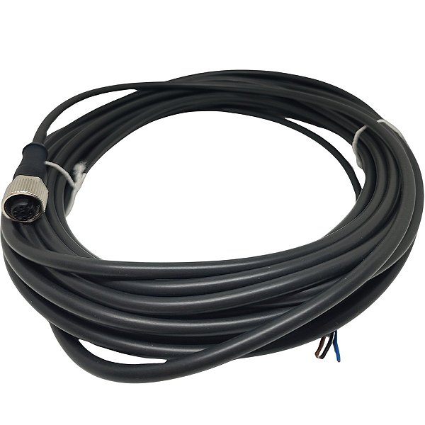 S12-4FVG-100 CONECTOR RETO FÊMEA M12 4 PÓLOS 10M 623-100-050 CONTRINEX