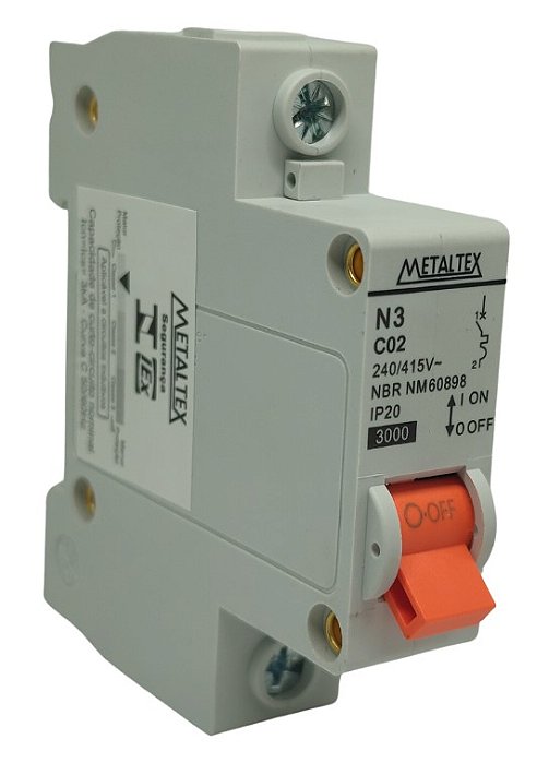 NX3-1C10 MINI DISJUNTOR 3KA 1 PÓLO CURVA C 10A I27658 METALTEX