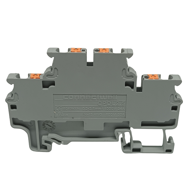 CPDL2.5 CONECTOR DUPLO 2,5MM² PUSH-IN CONNECTWELL