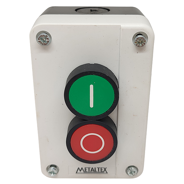 CP2-LD CAIXA PLÁSTICA CINZA COM 2 BOTÕES PULSADORES I07638 METALTEX