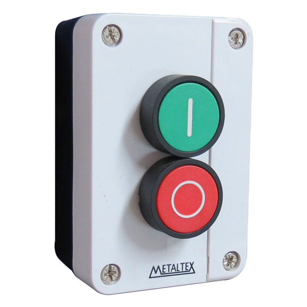 CP2-LD CAIXA PLÁSTICA CINZA COM 2 BOTÕES PULSADORES I07638 METALTEX