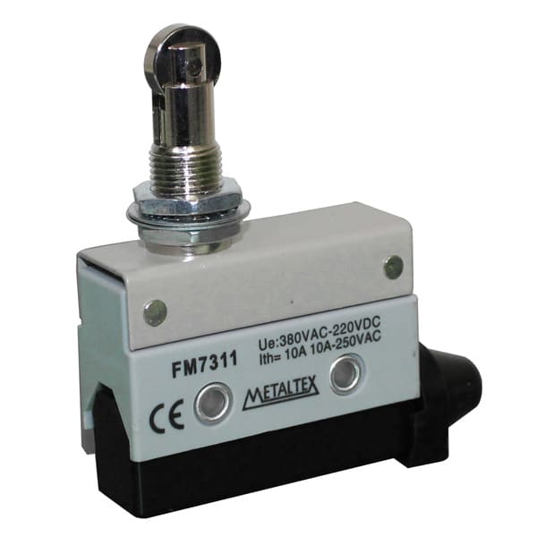 FM7311 CHAVE FIM DE CURSO PLÁSTICA ATUADOR ROLETE PARA PAINEL I07649 METALTEX