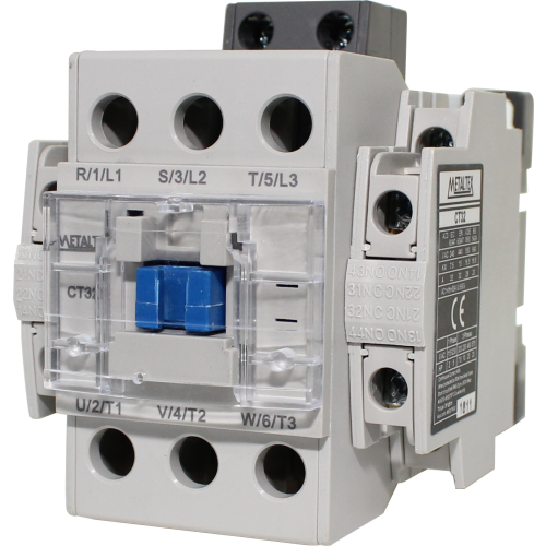 CT32-B0-322 CONTATOR TRIPOLAR 32A/AC3 BOBINA 24VCC 2NA+2NF I20641 METALTEX