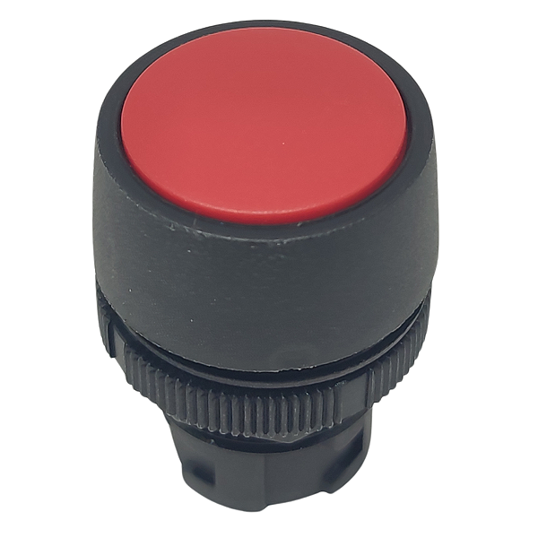 BP2/03 BOTÃO 022 FACEADO ARO PRETO VERMELHO 13001203 SCHMERSAL